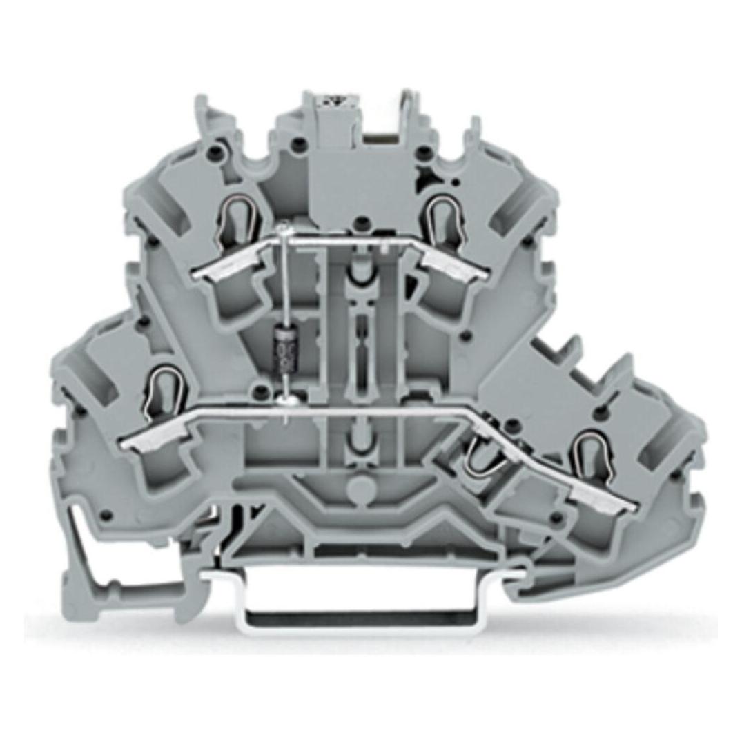 Wago 2-stöckiger Klemmenblock 2,5 mm2, graue Diode (2002-2211/1000-411) (2002-2211/1000-411)