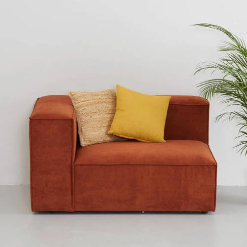 NOUS Living Igor hoekbank links - terracotta