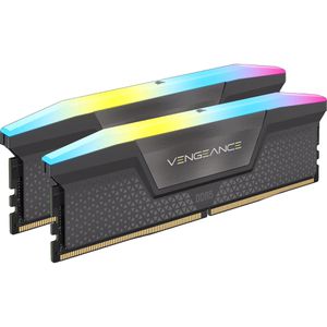 Corsair Arbeitsspeicher Vengeance RGB, CMH32GX5M2B6000Z30K, 32 GB (2x 16 GB), DIMM, CL30, schwarz, mit RGB-LED, DDR5-6000