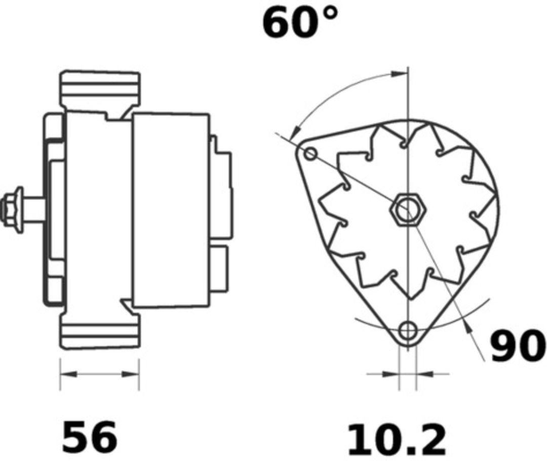 Drehstromgenerator MAHLE MG 563