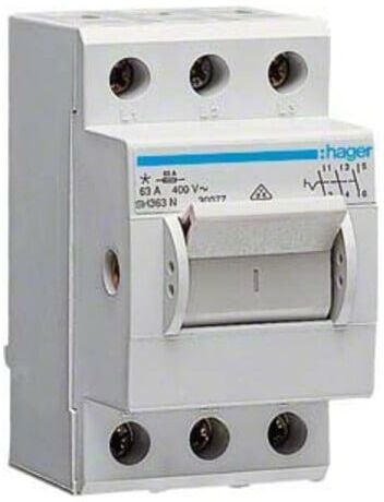Hager Interrupteur sectionneur 63A, 3 pôles, 2,5PLE SH363N (SH363N)
