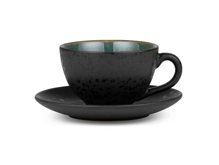 Bitz Tasse avec soucoupe Bitz noir Vert