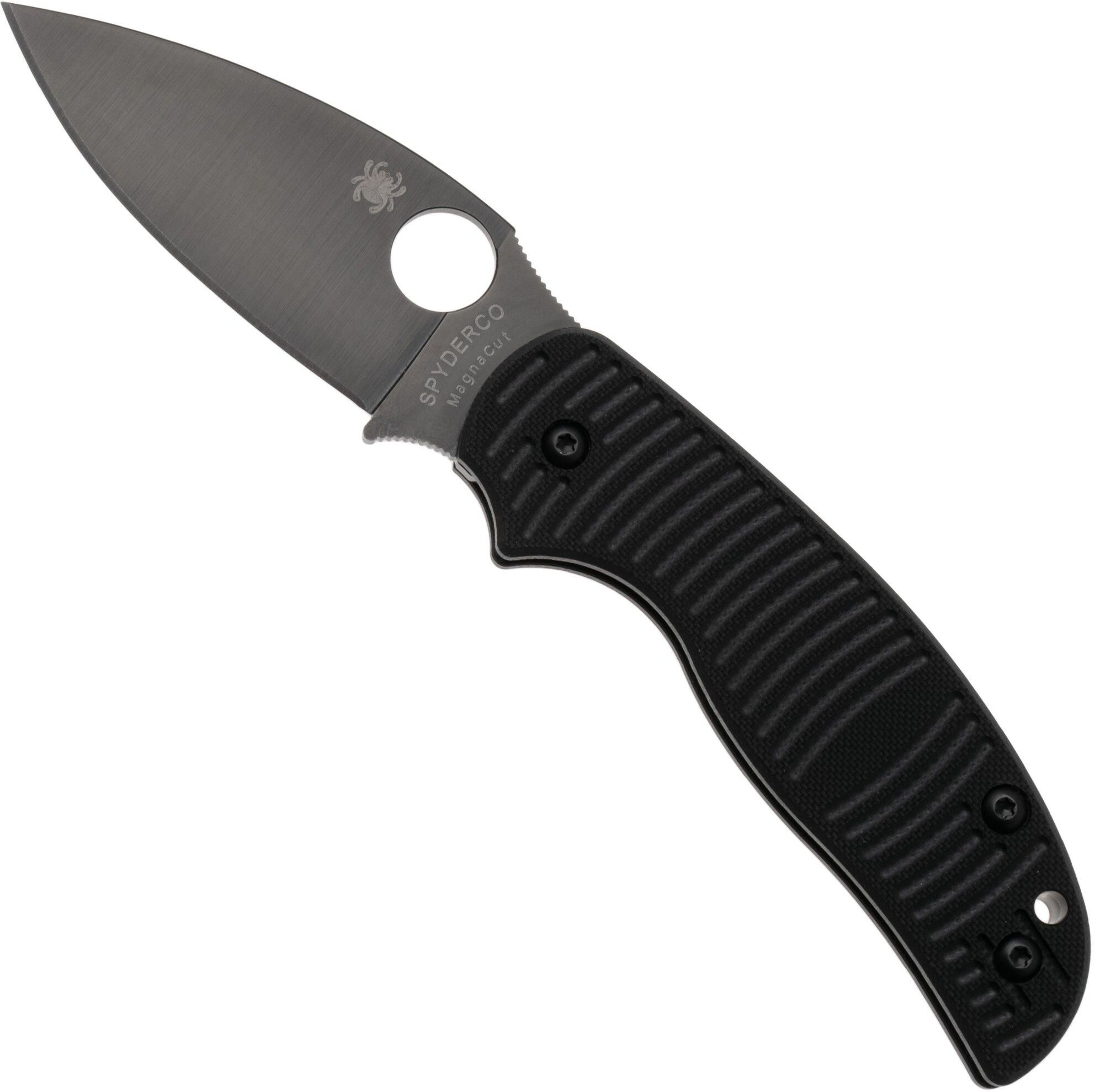 Spyderco Sage 5 Salt Black TiCN MagnaCut C123GPBKMCBK Black G10 coltello da tasca