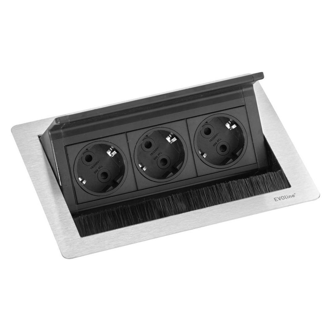 Evoline FlipTop Push (3x, CEE 7/3, 3 m) (159370024900)