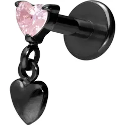 Titan Labret mit Innengewinde 2 HERZEN