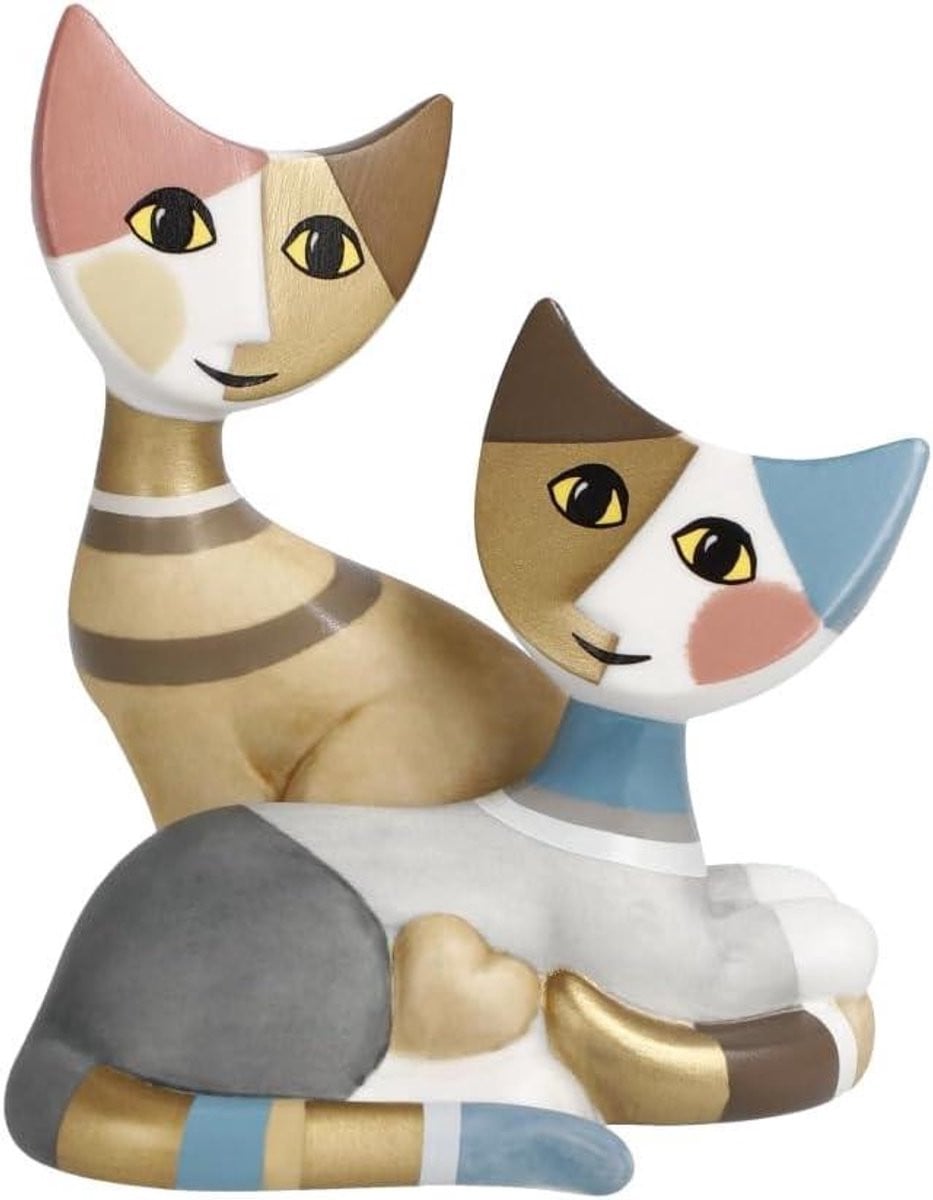 Kaja Mika Kattenbeeldje - Handbewerkt Porseleinen Decoratie voor op Tafel