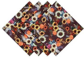 "Laural Home Fall Feathers Napkin Set of 4 - 20"" x 20"""