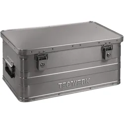 Tecwerk, Lagerbehälter, Aluminiumbox L580xB380xH275mm 47 l mit Klappverschluss und Zylinderschloss