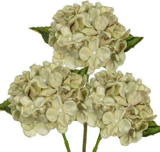 Unyqoos Set van 3 Levensechte Kunsthortensia's, 23 cm