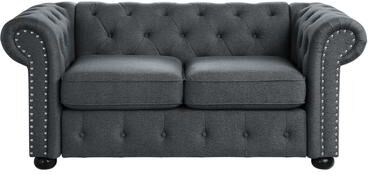 Corvus Aleksis Tufted Chesterfield Loveseat Sofa