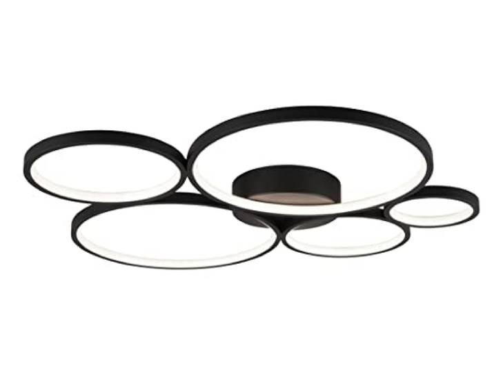 Trio Leuchten LED Deckenleuchte Rondo 622610532, Metall Schwarz matt, inklusiv 49 Watt LED, Switch Dimmer