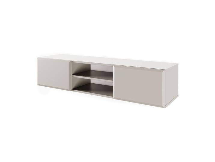 Hängender TV-Schrank Chocolated mit zwei Türen und Nische, 137