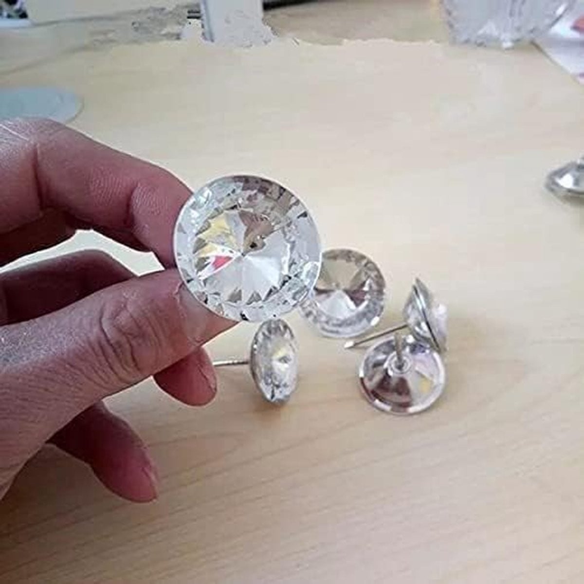 Kristallen Knoppen Decoratieve Studs Helder Glanzend Acryl 20mm 50 stuks