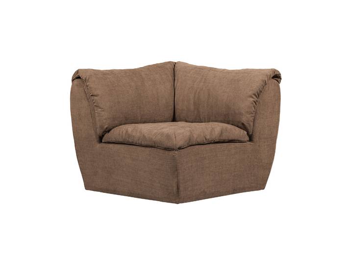 Élément d'angle 96x96 cm chenille tissée brun Baggy