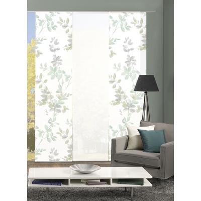 Schiebegardine HOME WOHNIDEEN "3er SET" Gr. 1, grün, B:60cm H:245cm, Polyester, Gardinen, Schiebevorhang Digidruck 3er Set AYLA