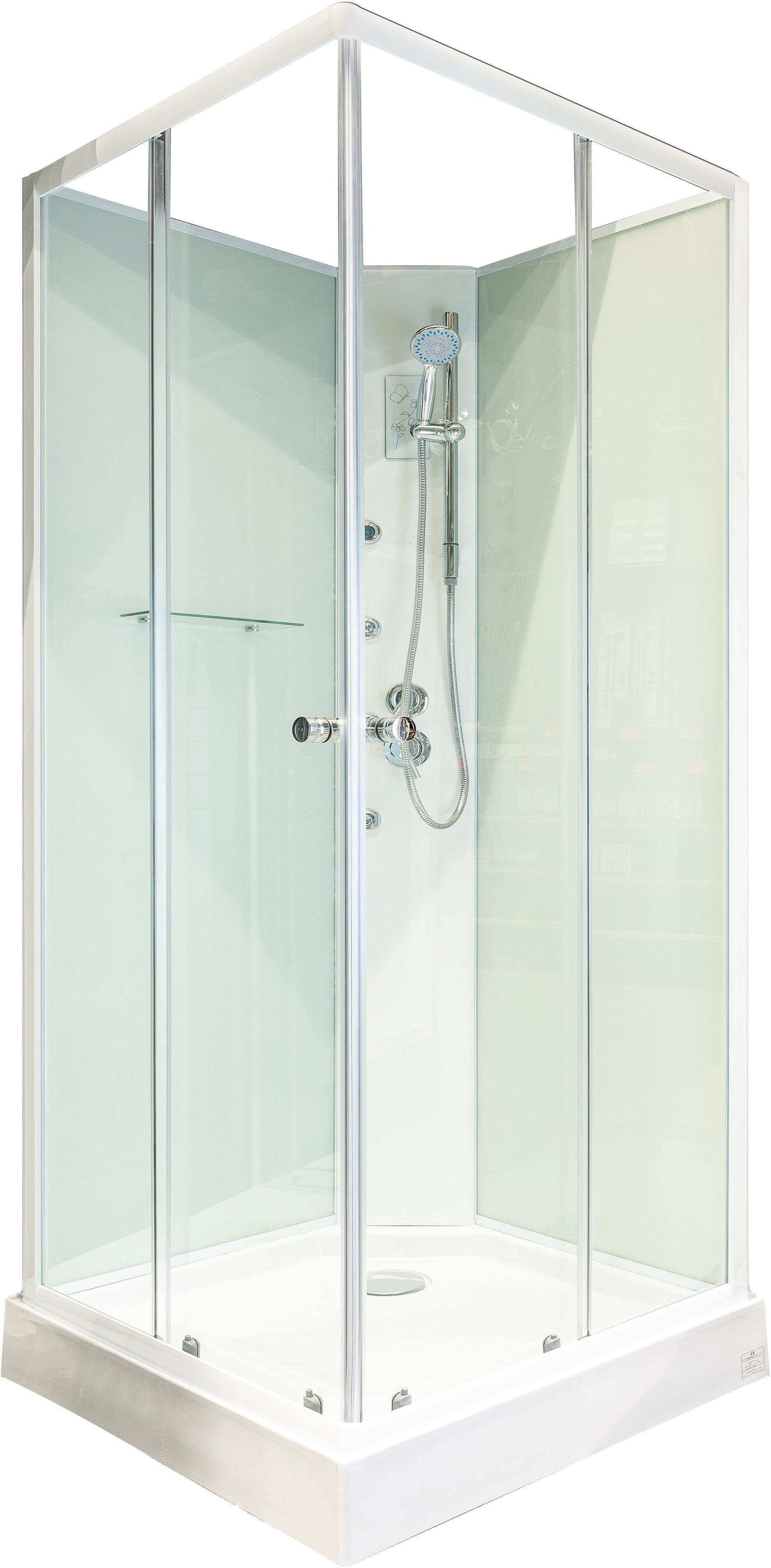 Tecnomat CABINA IDRO NEPTIS QUADRATA VETRO TRASPARENTE 4-5mm 80x214x80 cm (LxHxP)