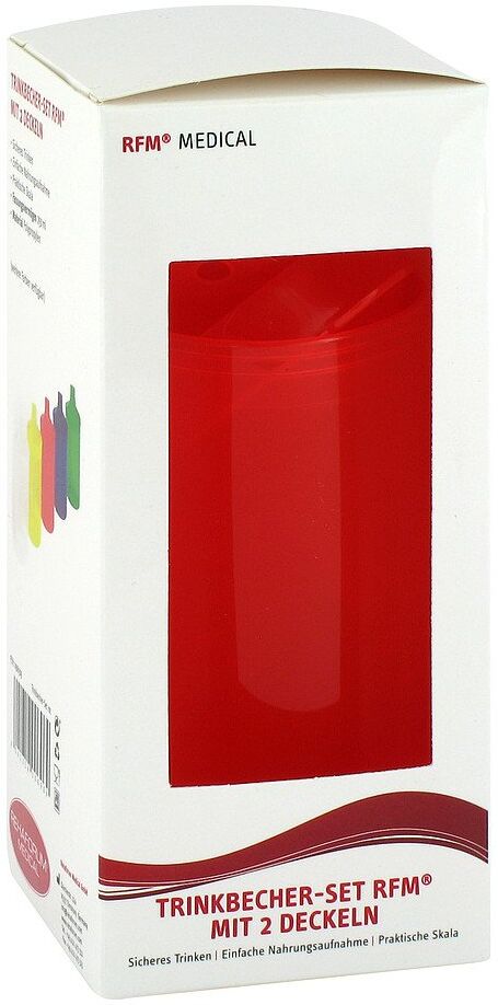 Trinkbecher mit 2 Deckeln rot 1stk