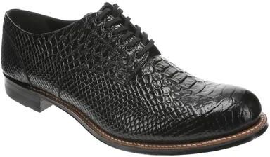 Stacy Adams Madison Anaconda - Mens 8.5 Black Oxford Shoes D