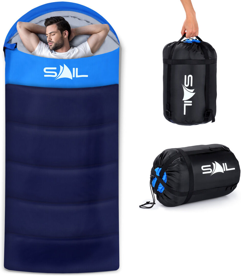 SAIL XL Sleeping Bag for 3-4 Season (250gsm) Black/Grey 1 Person