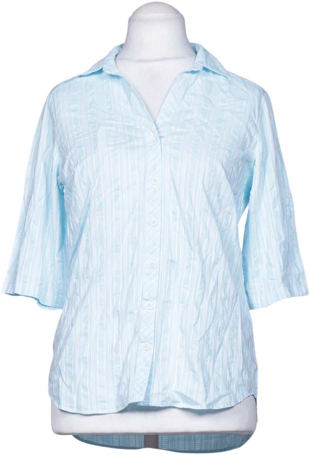 Walbusch Damen Bluse, Hellblau, Gr. L, Baumwolle - Second Hand