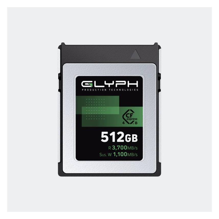 Glyph Capture+ CFexpress Type B 4.0 Memory Card 512GB (512 GB, CFexpress Typ B) (CPCFB0512)