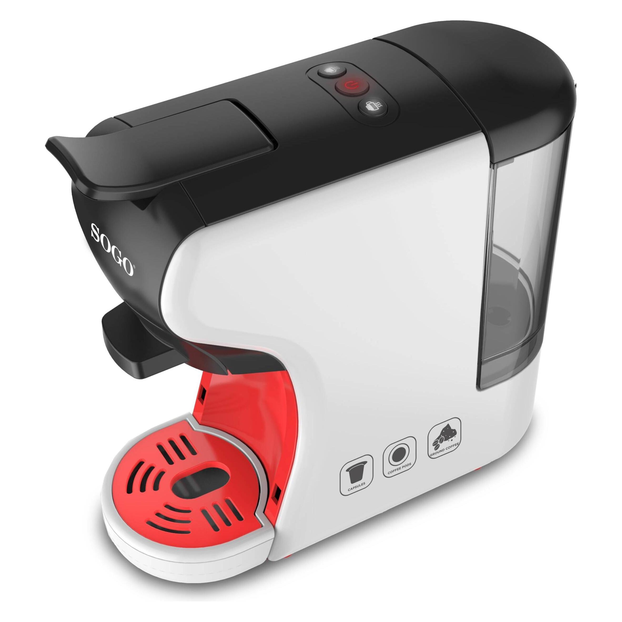 Sogo 3 IN 1 EXPRESS CAPSULE COFFEE MAKER -1450W (Lavazza Blue, NESPRESSO Vertuo) (CAF-SS-5675)