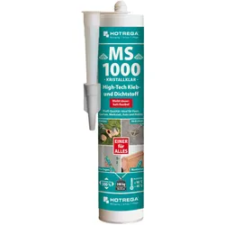 Hotrega MS 1000 High-Tech Kleb- und Dichtstoff 290 ml Kartusche, transparent