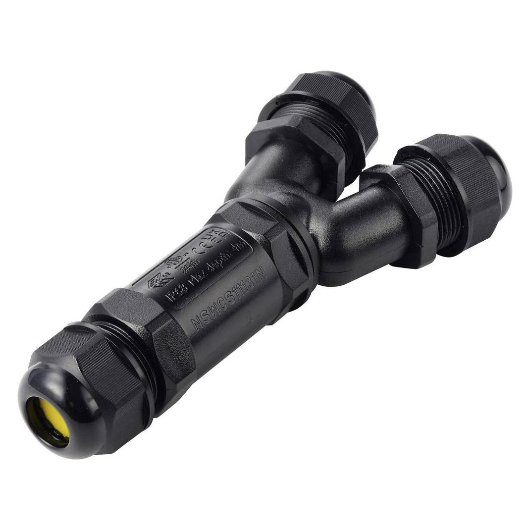 Tru Components Y-Kabelverbinder IP68 wasserdicht, 3 Eingänge, Schraubkontakt 5po (TC-14745268)