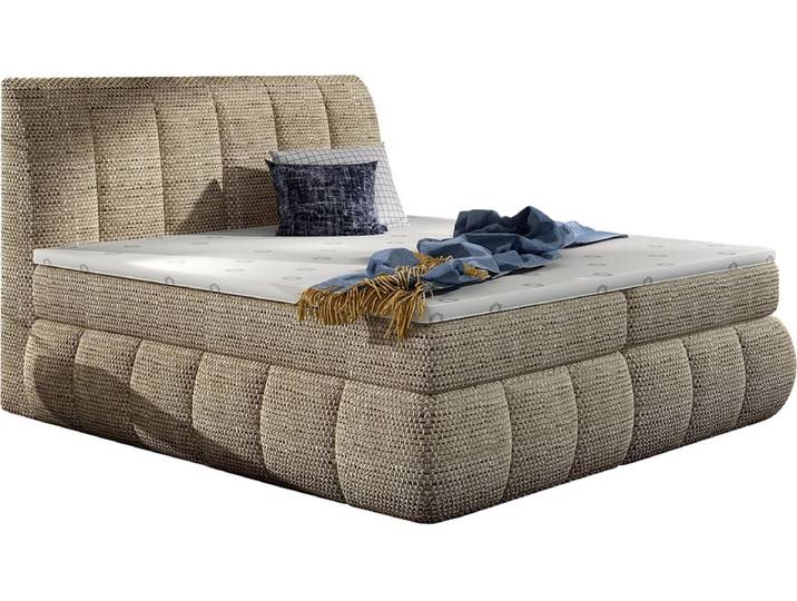 Boxspringbett ELTAP VINCENZO braun 140x200cm halbfest