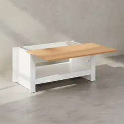 KADIMA DESIGN Moderner Couchtisch mit Stauraum, Abgesetztes Design, Kratz- und Wasserbeständig