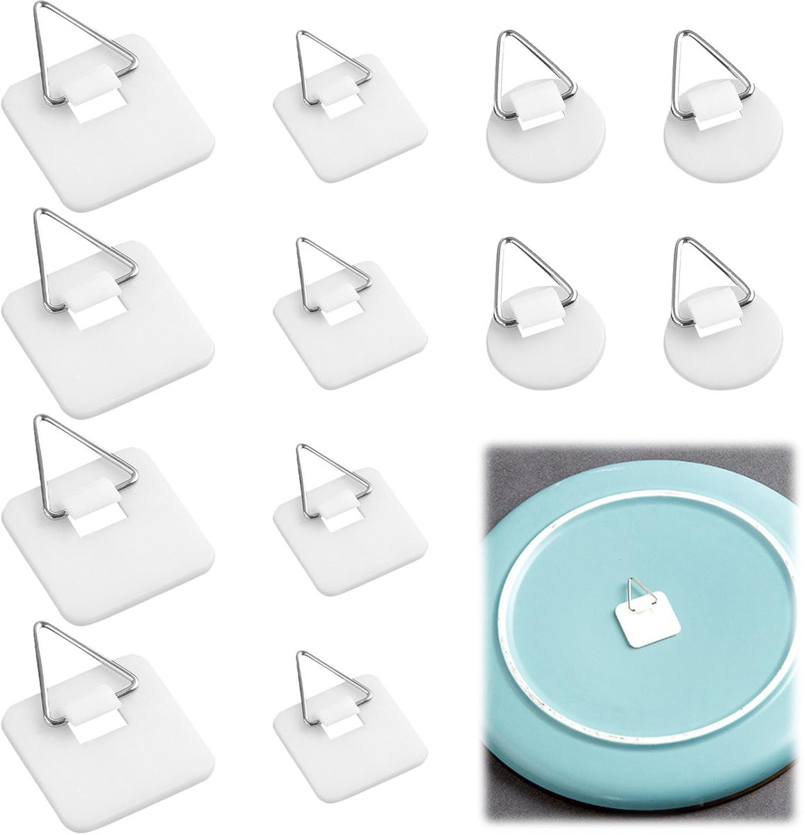 12 stuks Zelfklevende Fotohangers voor Fotolijsten, Wand en Keuken