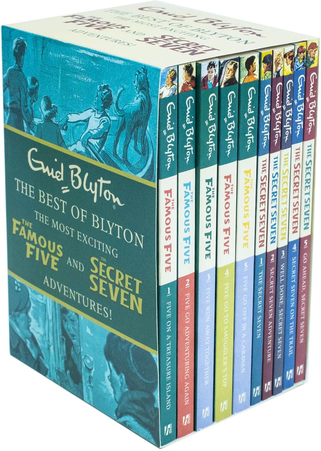 HODDER The Best Of Enid Blyton: The Famous Five & The Secret Seven Adventures 10 Books Collection Set