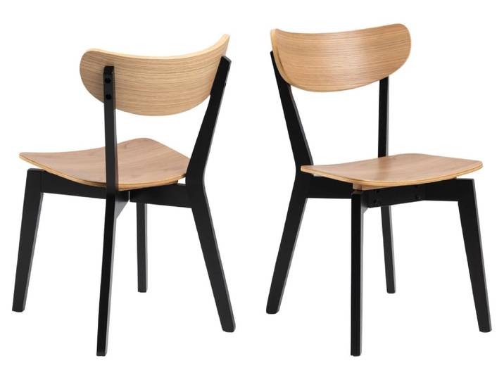 Lot de 2 chaise scandinave en bois Chêne