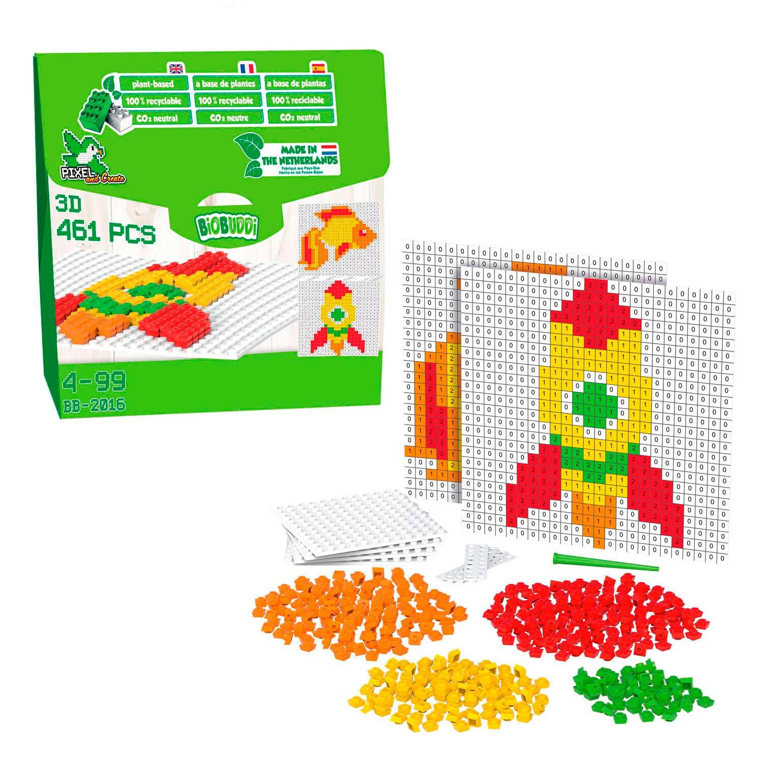 BiOBUDDi Creatieve set Vis of Raket met 461 onderdelen