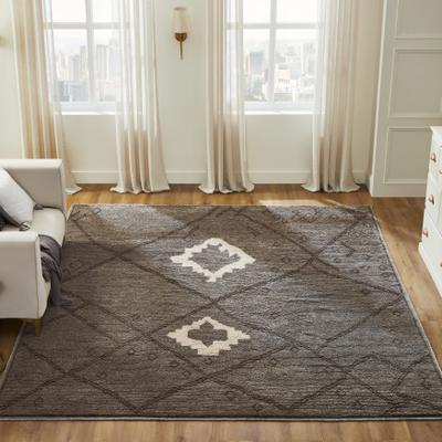 KALATY Nomad Weave Charcoal Tribal Hand-Knotted Wool Area Rug