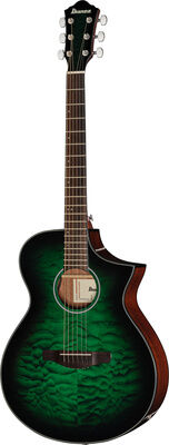 Ibanez AEWC16QA-TEH Transparent Emerald Burst Hochglanz