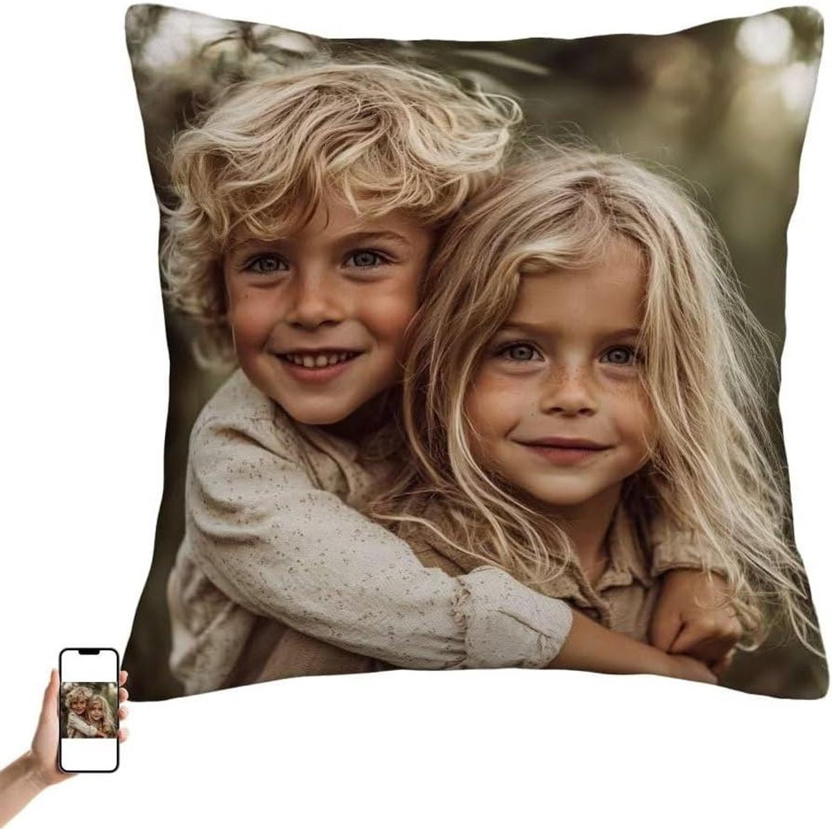 Waterdichte linnen kussenhoes voor decoratie - Wit - 40 x 40 cm