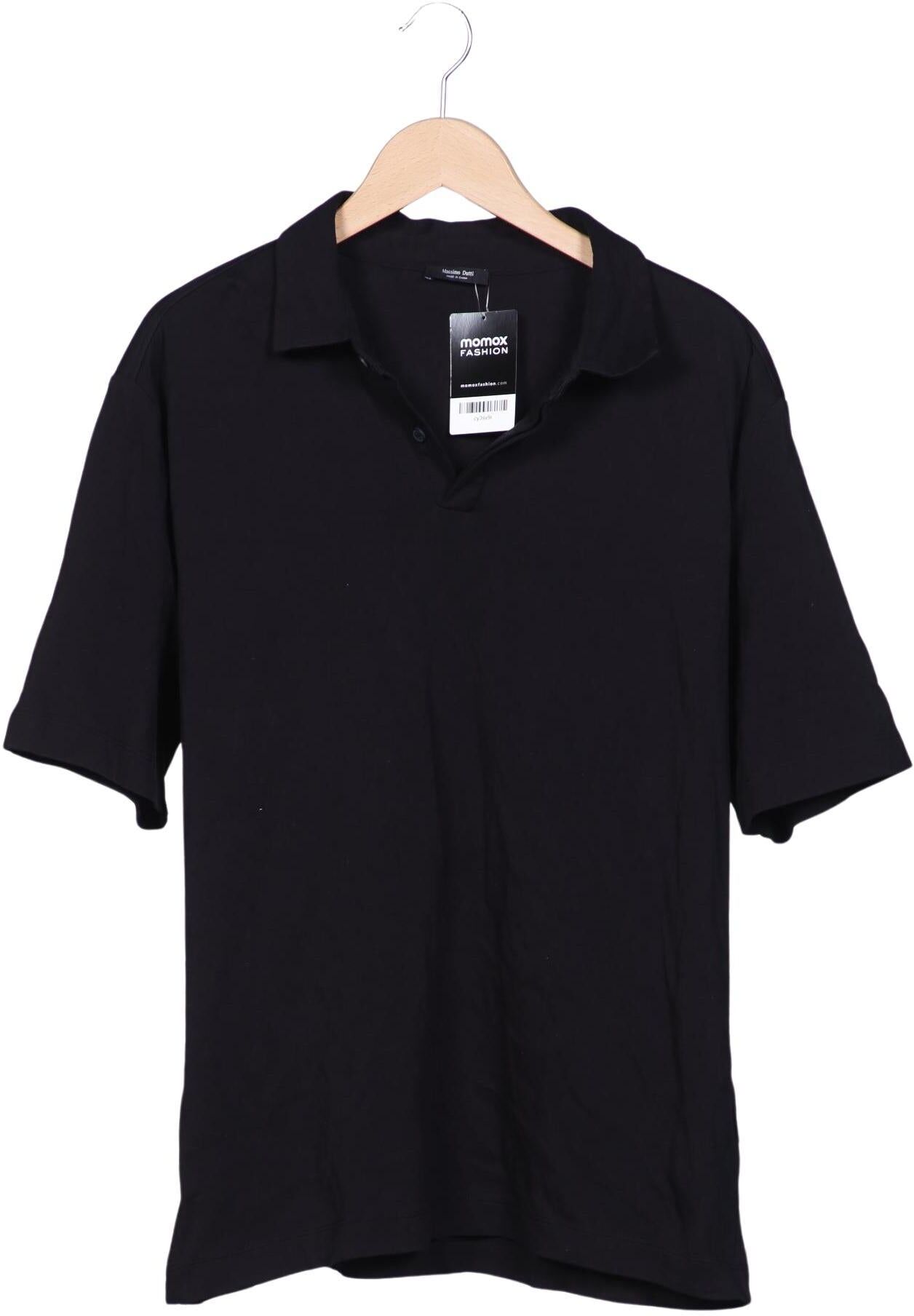 Massimo Dutti Herren Poloshirt, Schwarz, Gr. Xxl, Baumwolle - Second Hand