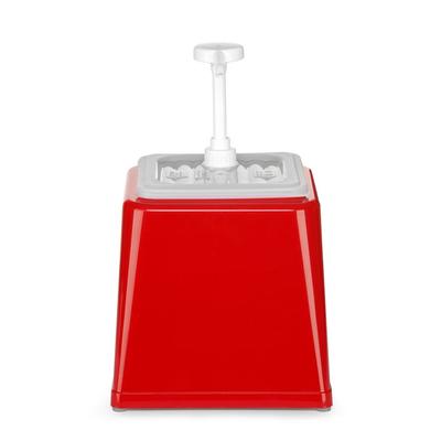 HENDI Pump-Saucenspender, 2,5L, Rot, 230x210x(H)327mm