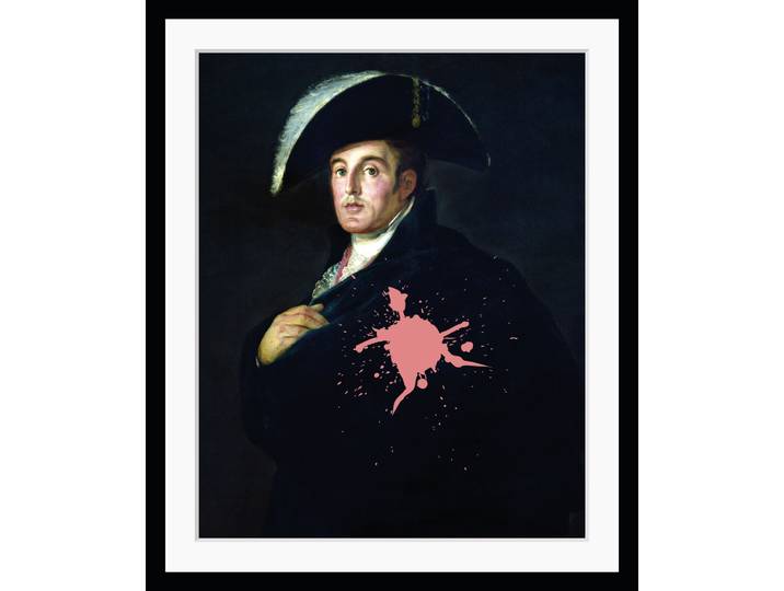 Bild QUEENCE Angelo , rosa (farbe rahmen: schwarz, farbe bild(er): rosa), B:30cm H:40cm, Acrylglas, Holz, Papier, Bilder, Bild, HD Premium Poster-Druck inkl. Holzrahmen