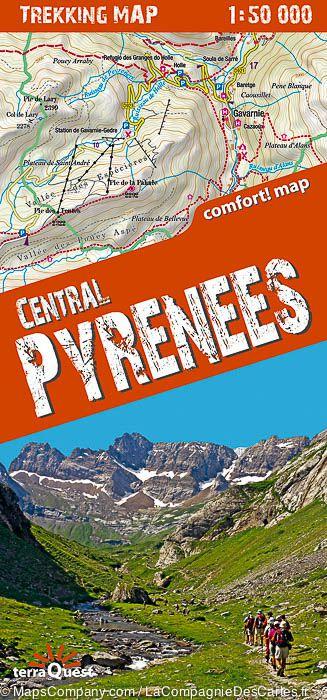 Terra Quest Carte de randonnée plastifiée - Pyrénées Centrales   TerraQuest