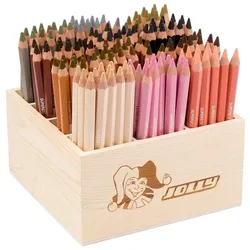 JOLLY 144er-Pack Buntstifte »X-BIG Hautfarben« mit Holz-Köcher beige