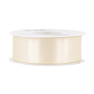 Creativery 25mm Satinband 25m Schleifenband Geschenkband Stoffband Bänder Uni Champagner