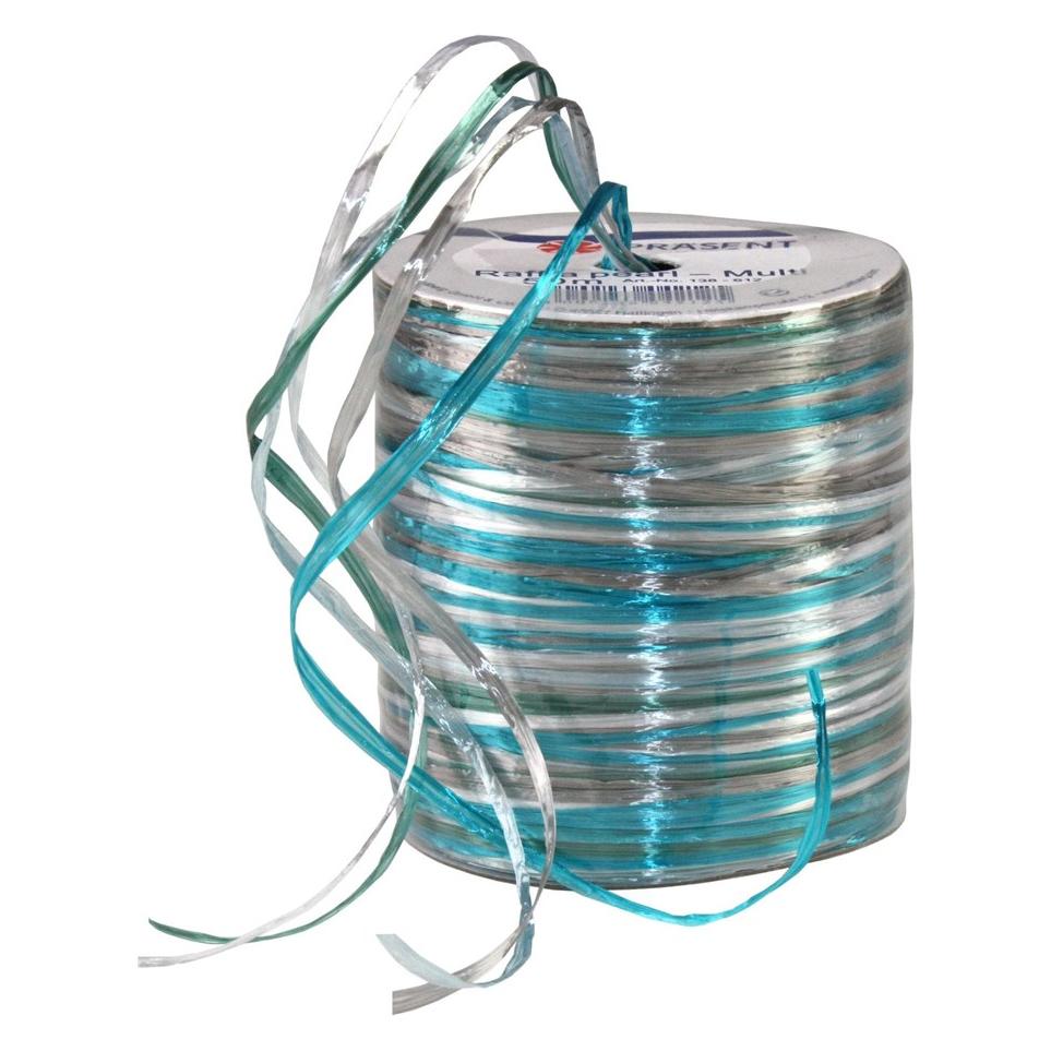 Pattberg Geschenkband Raffia Pearl 50 m, Blau-Töne (1x) (138 612)
