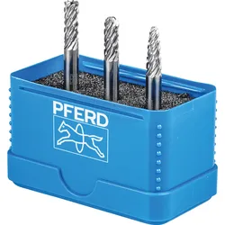 PFERD 21901406 - Hochleistungsfrässtift Set, 3-tlg, Ø 6mm, Schaft-Ø 6mm