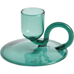 Tiny Curved Kerzenhalter für klassische Kerzen, meerblau