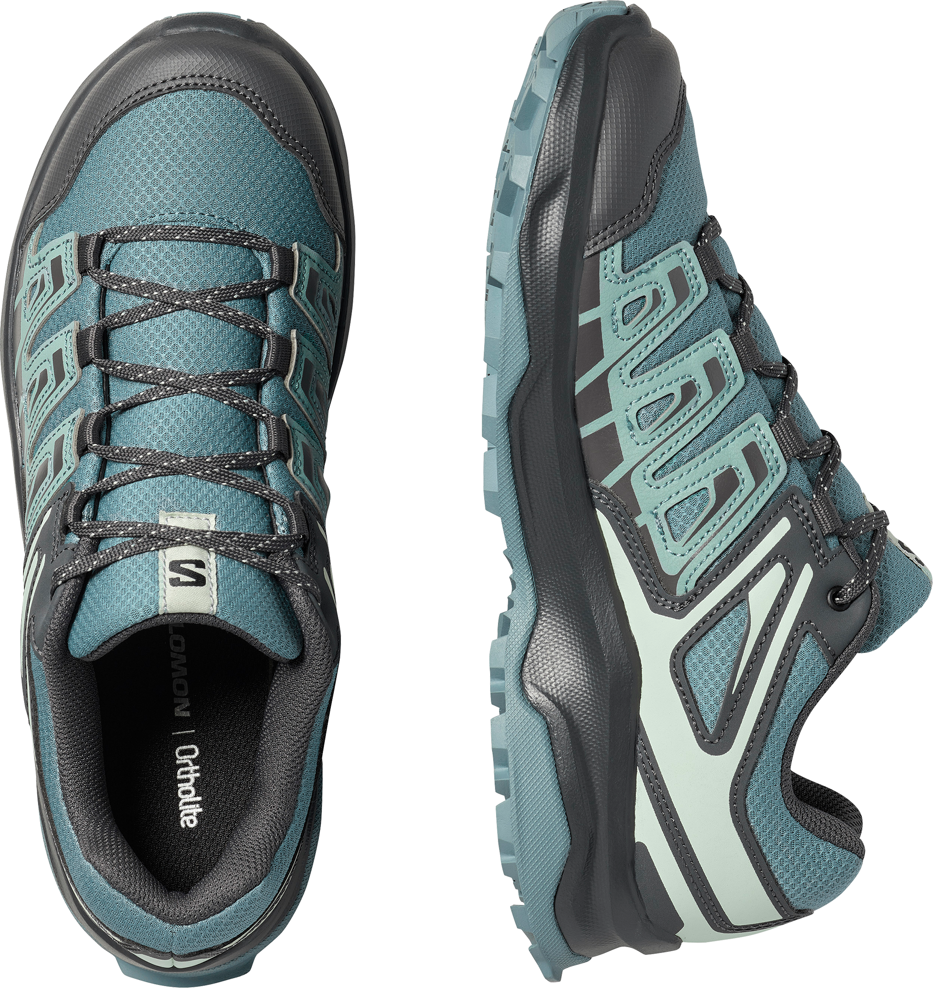 Wanderschuh SALOMON "EXTEGRA", Damen, Gr. 37, blau (trooper, asphalt, sea foam), Synthetik, Textil, Schuhe Wanderschuh trooper, asphalt, sea foam 37