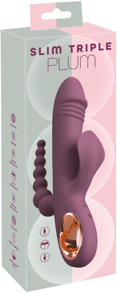 You2Toys Vibromasseur triple stimulation en silicone doux et rechargeable
