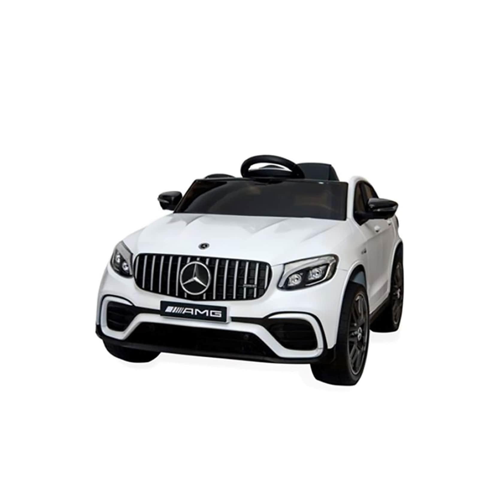 Moni Kinder Elektroauto Mercedes AMG GLC 63S, EVA-Reifen, Musik, Fernbedienung weiß