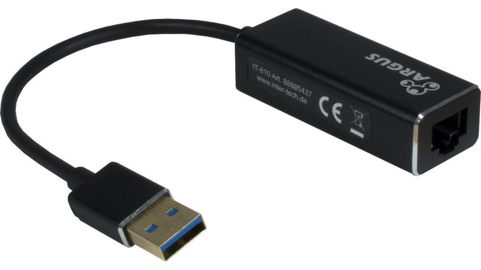 Inter-Tech Argus IT-810 LAN-Adapter USB-A Gigabit Ethernet 88885437